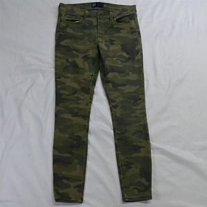 Gap 27 Leggings Green Woodland Camo Stretch Denim Jeans‎